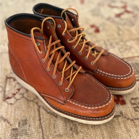 Red Wing Shoes Women’s Moc Boots - Tan Leather - Picture 5 of 12